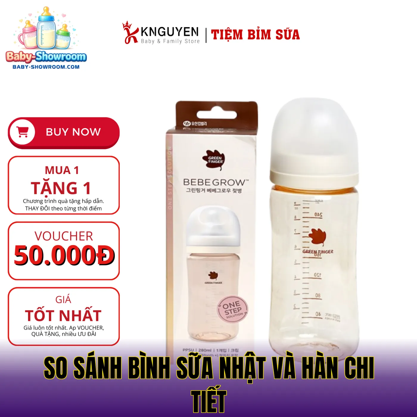 So sánh bình sữa Nhật và Hàn chi tiết