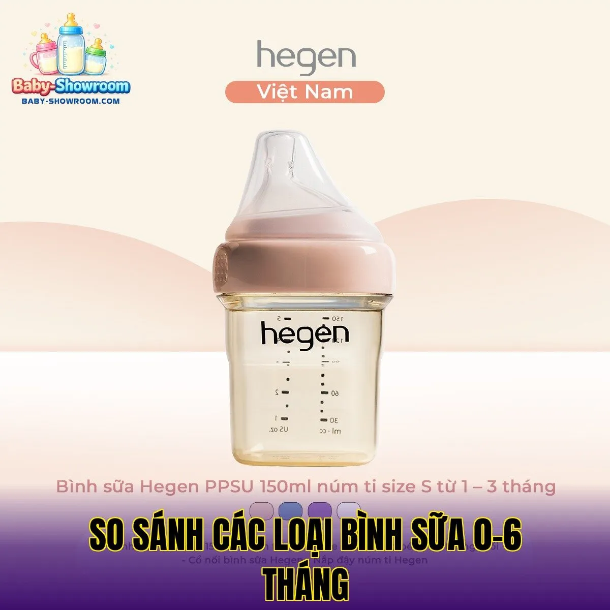 So sánh các loại bình sữa 0-6 tháng