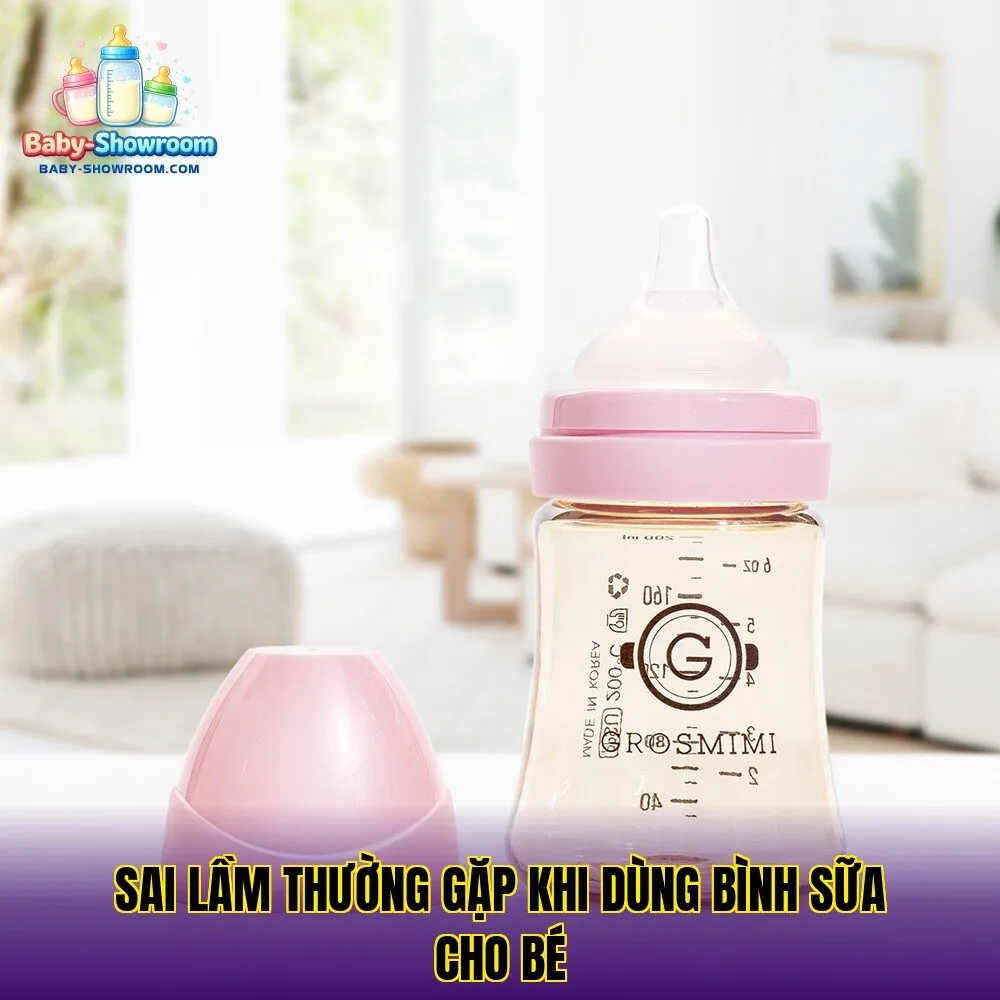 Sai lầm thường gặp khi dùng bình sữa cho bé