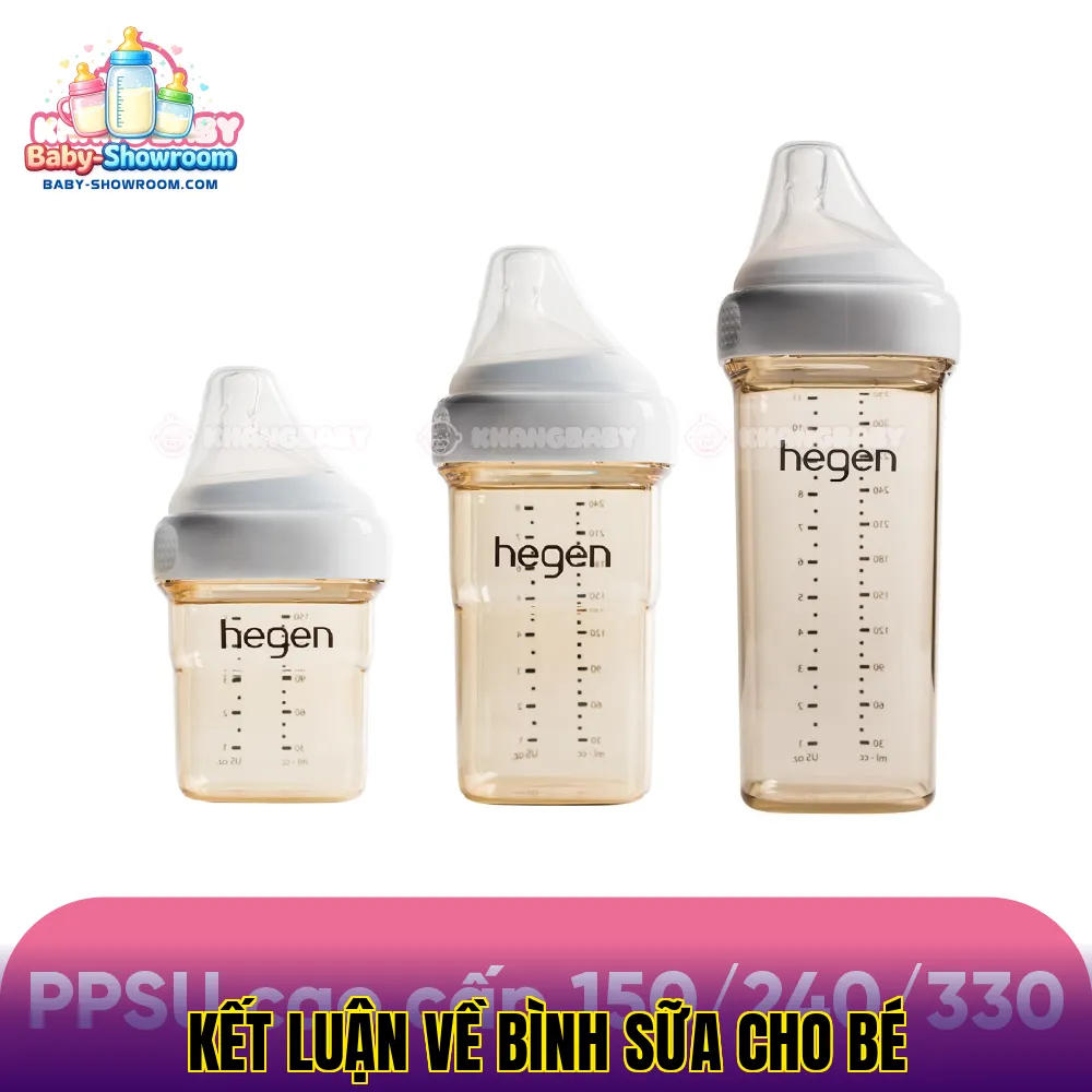 Kết luận về bình sữa cho bé