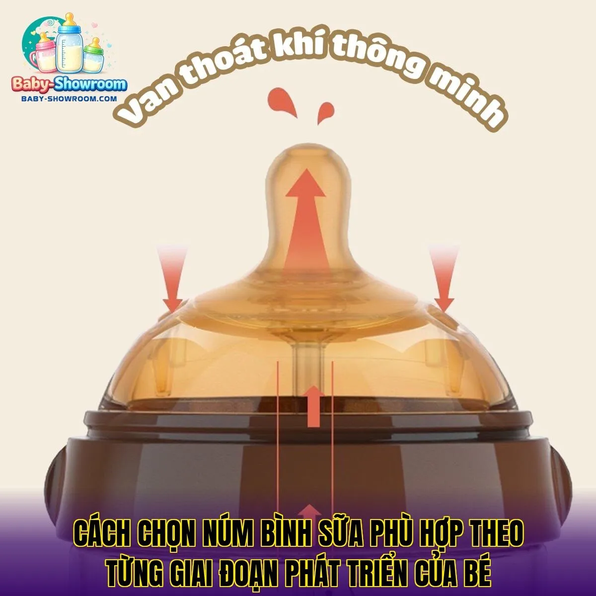 Cách chọn núm bình sữa phù hợp theo từng giai đoạn phát triển của bé