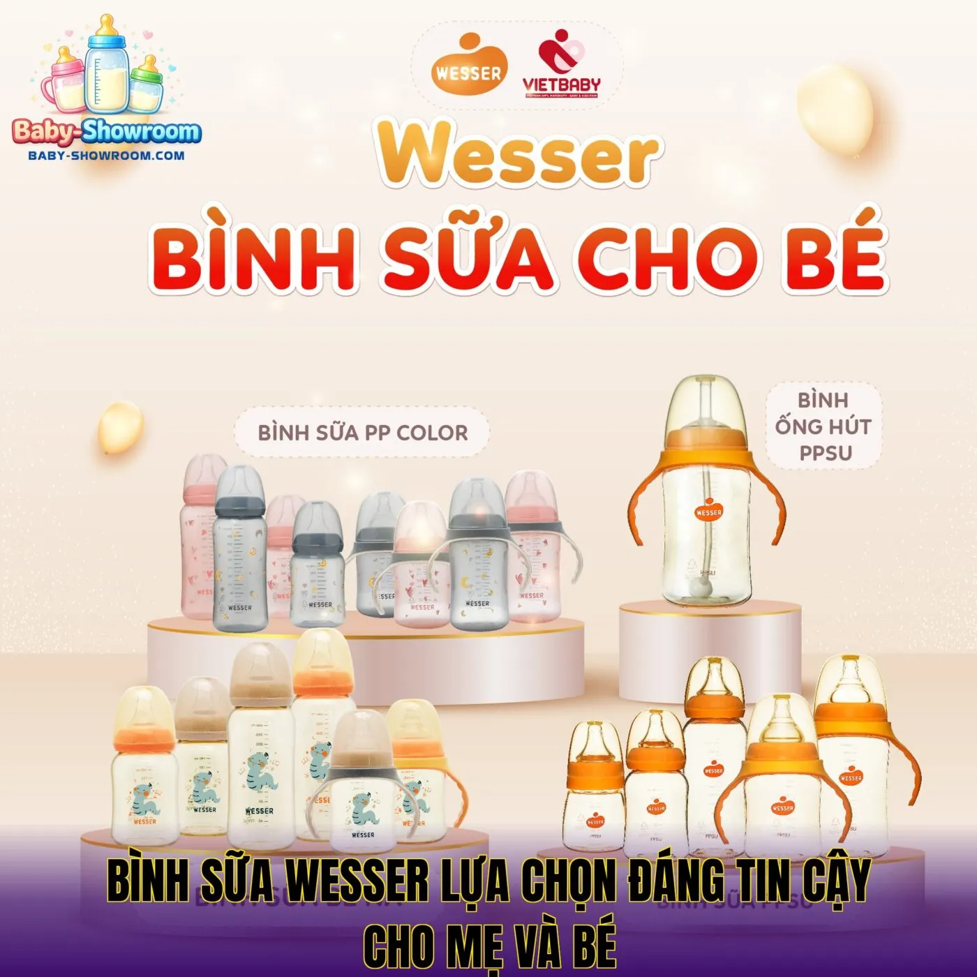 Bình sữa Wesser lựa chọn đáng tin cậy cho mẹ và bé