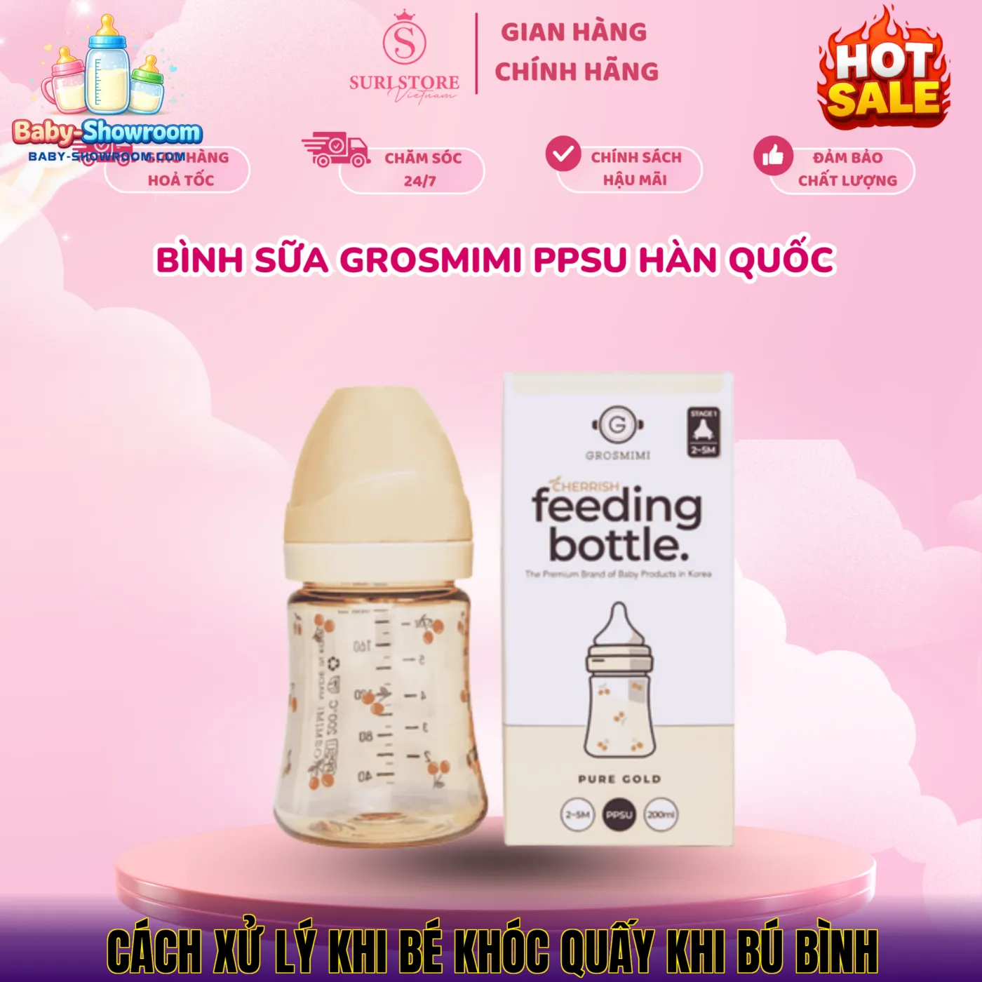 Cách xử lý khi bé khóc quấy khi bú bình