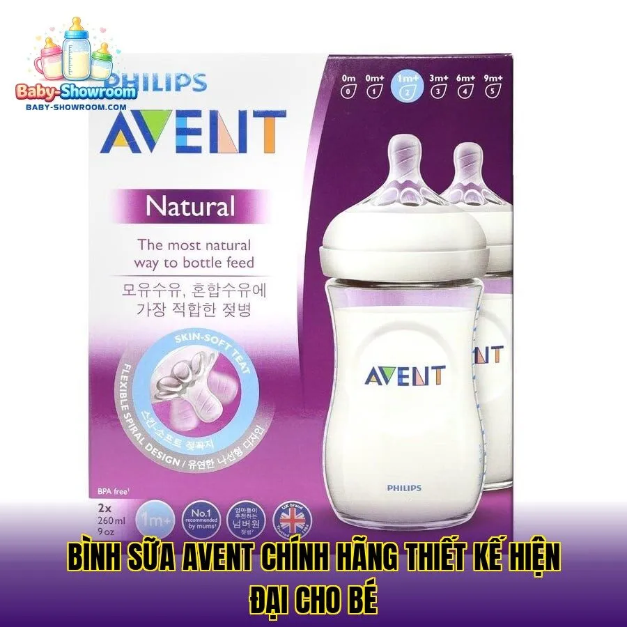 Bình sữa Avent chính hãng thiết kế hiện đại cho bé