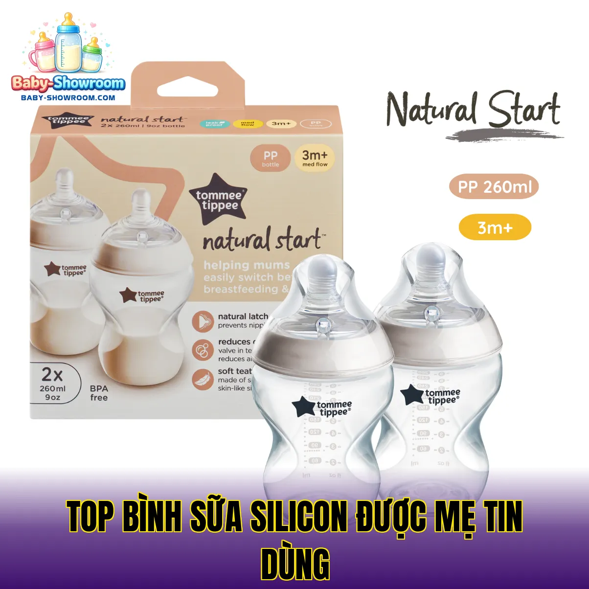 Top bình sữa silicon được mẹ tin dùng