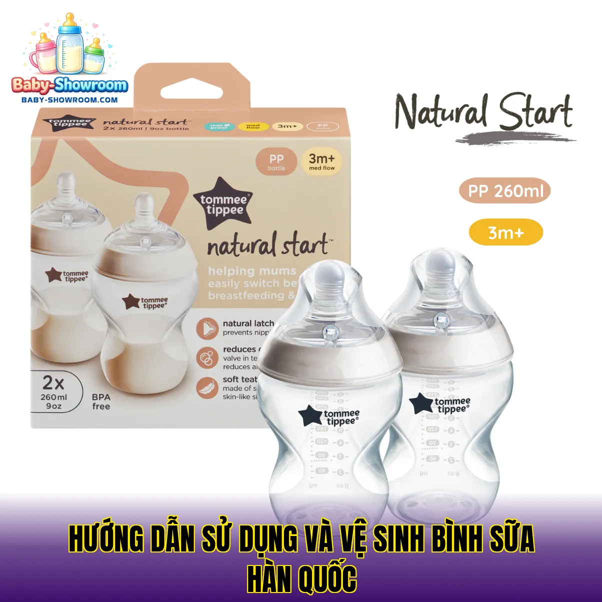 Hướng dẫn sử dụng và vệ sinh bình sữa Hàn Quốc