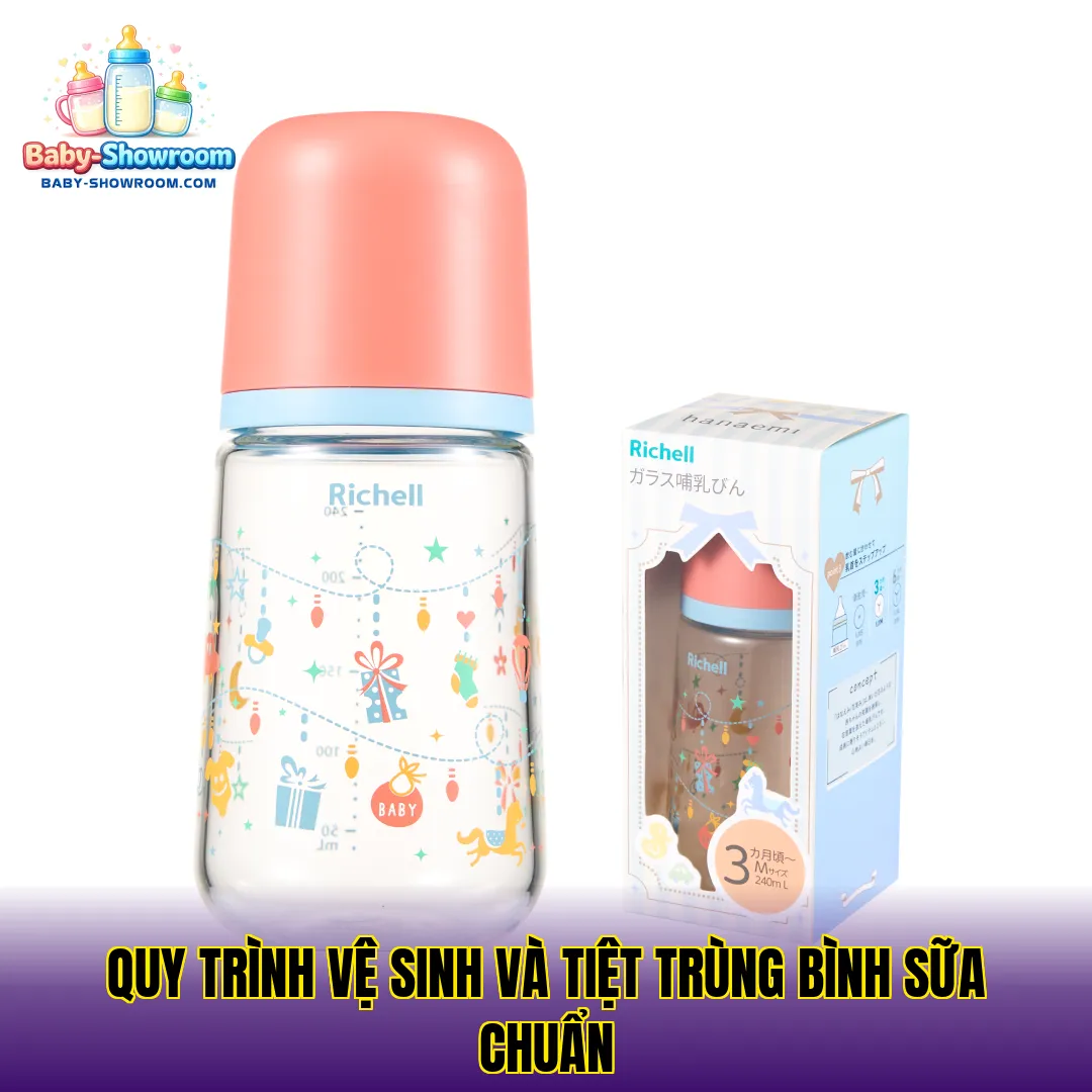 Quy trình vệ sinh và tiệt trùng bình sữa chuẩn