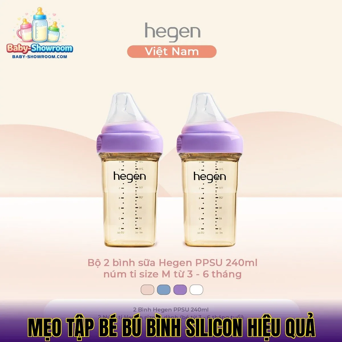 Mẹo tập bé bú bình silicon hiệu quả