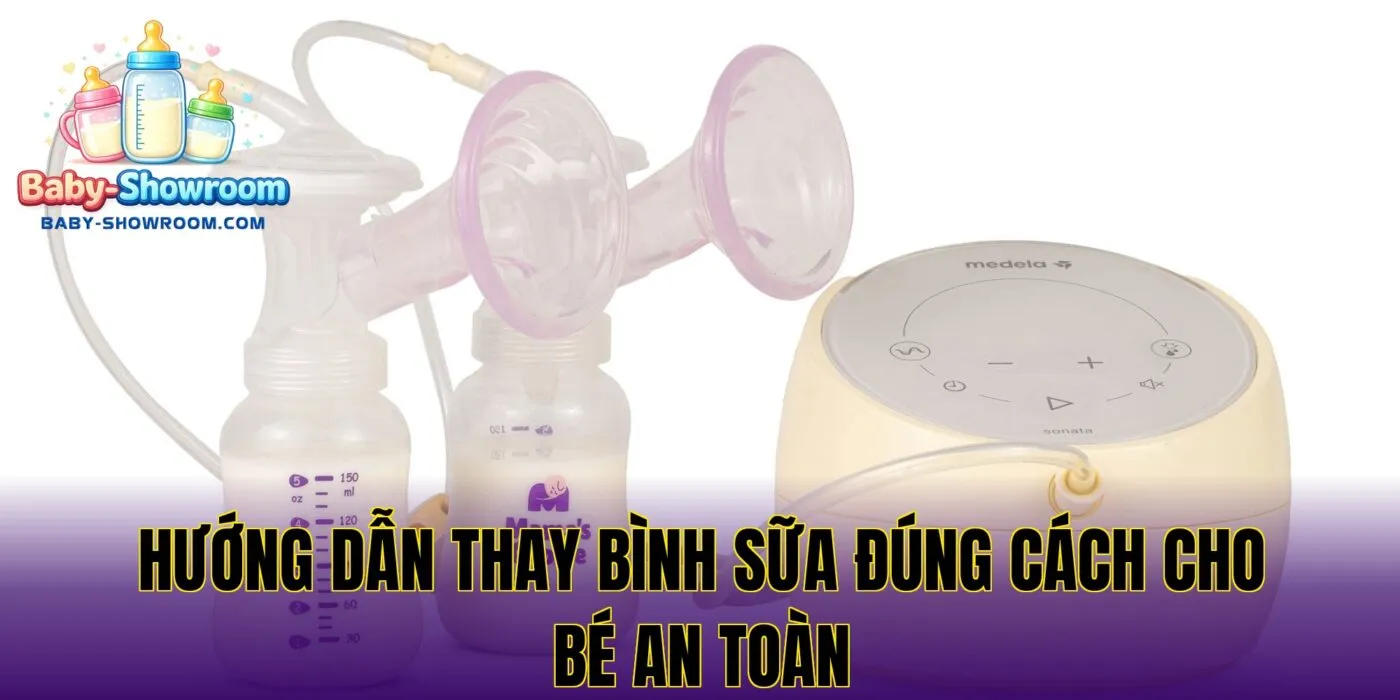 Hướng dẫn thay bình sữa đúng cách cho bé an toàn