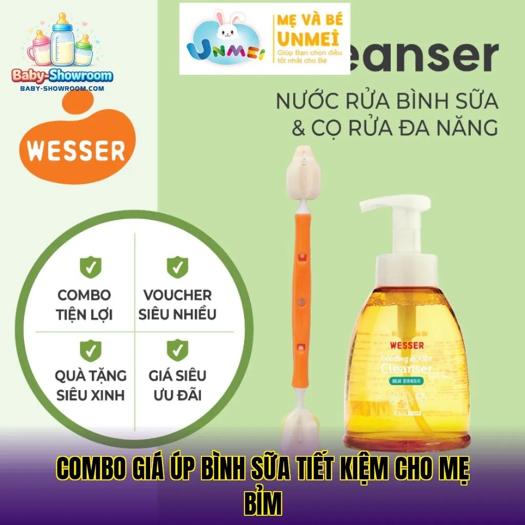 Combo giá úp bình sữa tiết kiệm cho mẹ bỉm