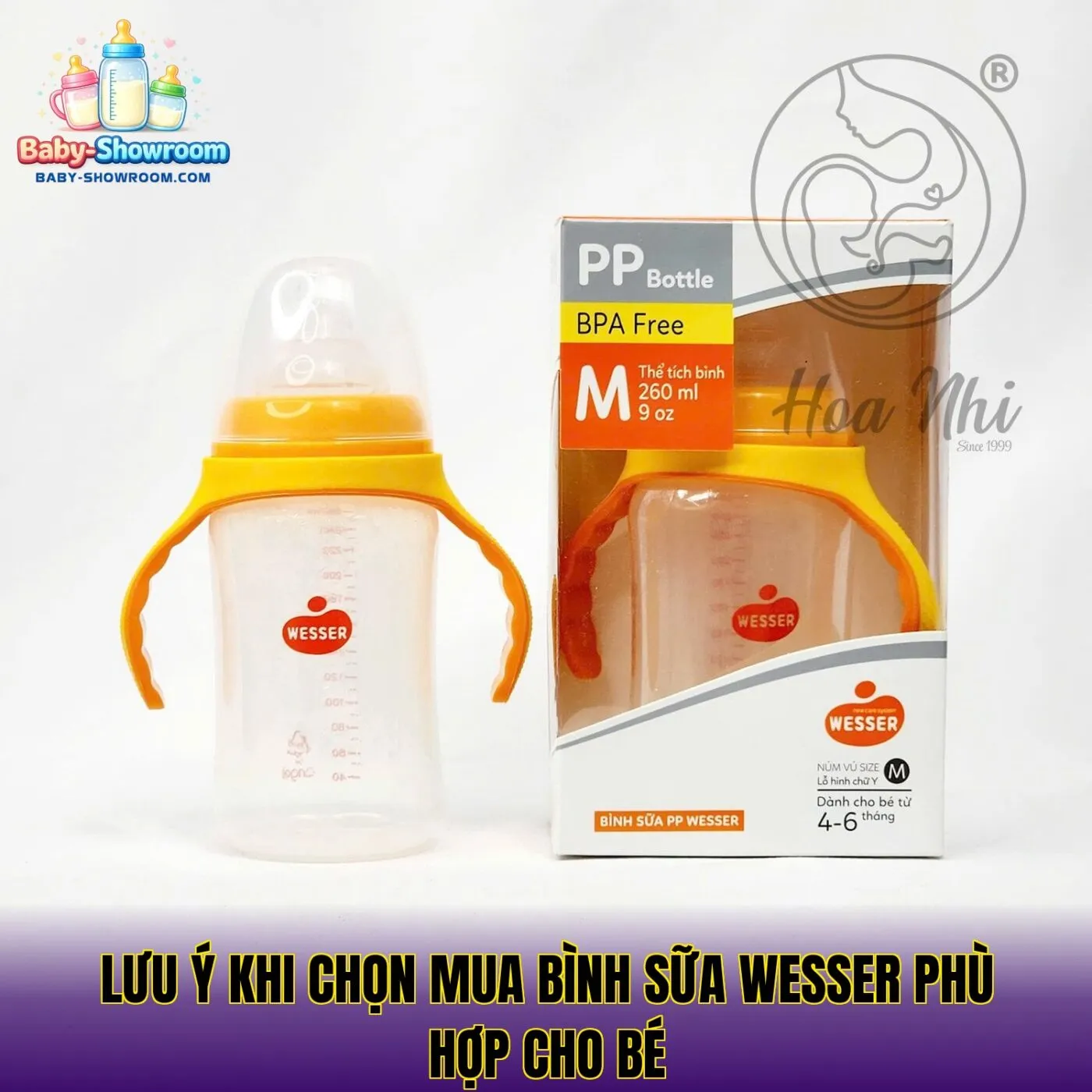 Lưu ý khi chọn mua bình sữa Wesser phù hợp cho bé