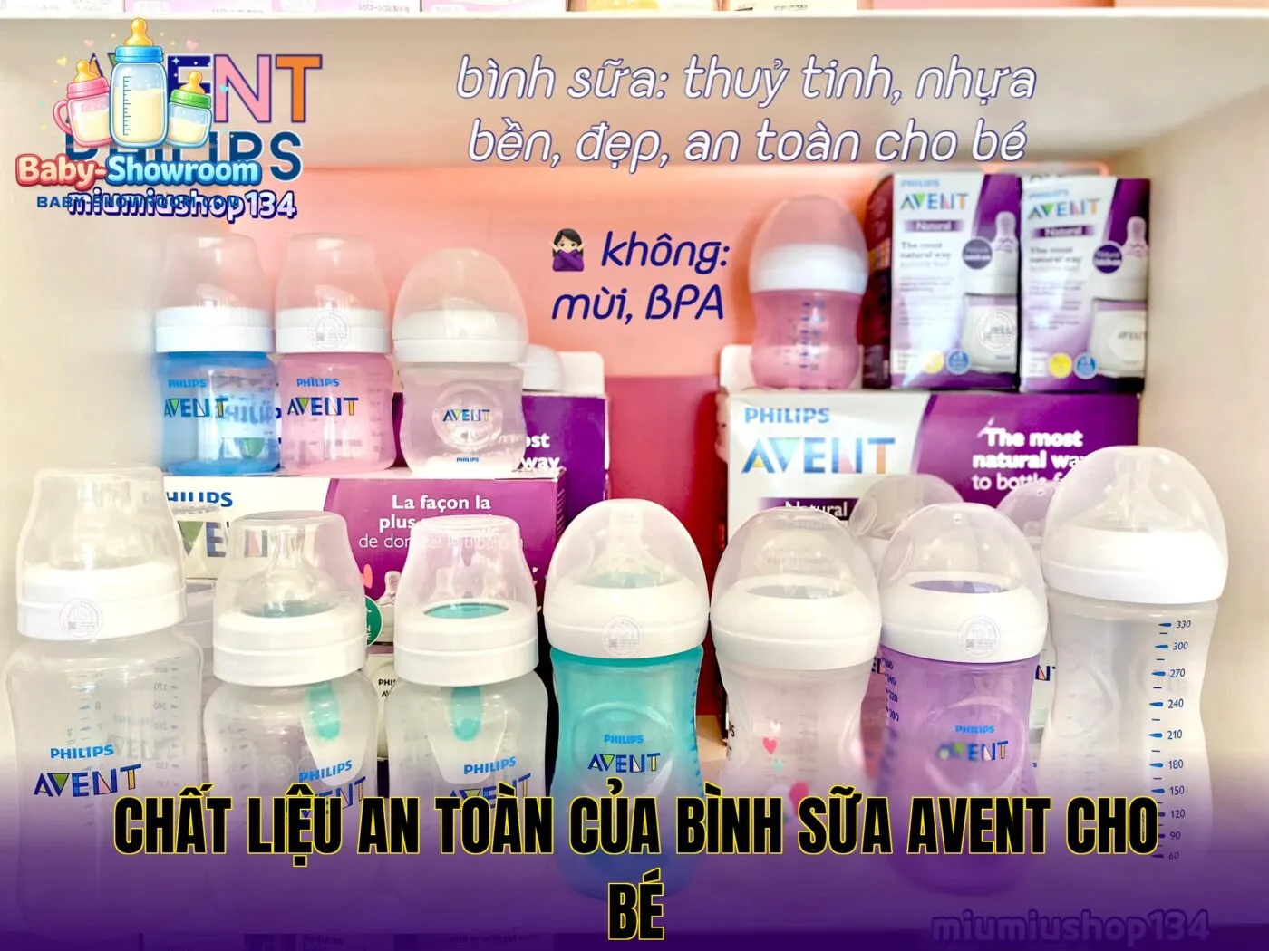 Chất liệu an toàn của bình sữa Avent cho bé