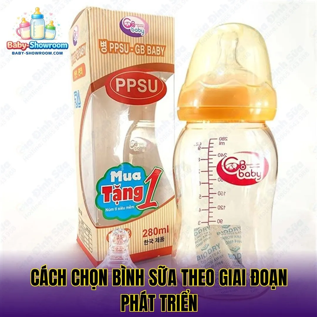 Cách chọn bình sữa theo giai đoạn phát triển