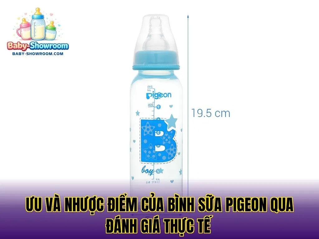 Ưu và nhược điểm của bình sữa Pigeon qua đánh giá thực tế