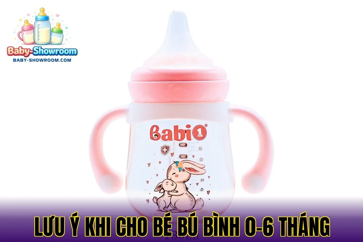 Lưu ý khi cho bé bú bình 0-6 tháng