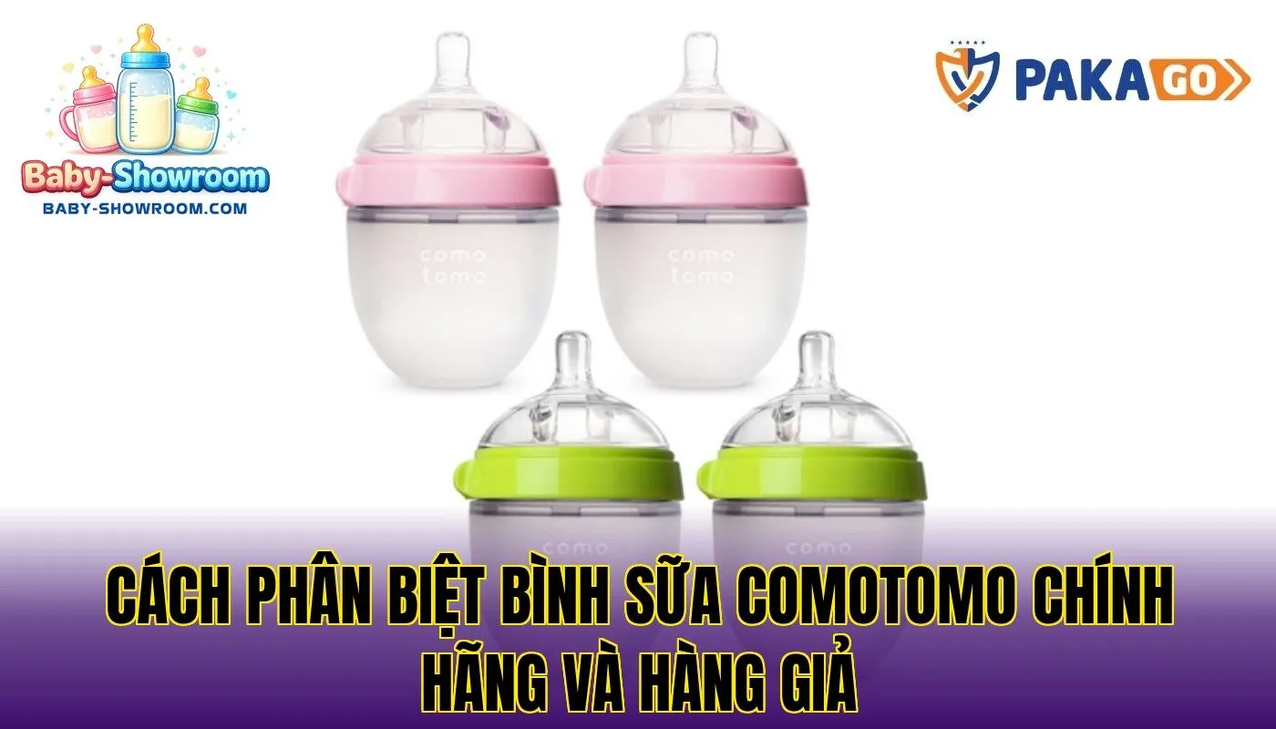 Cách phân biệt bình sữa Comotomo chính hãng và hàng giả