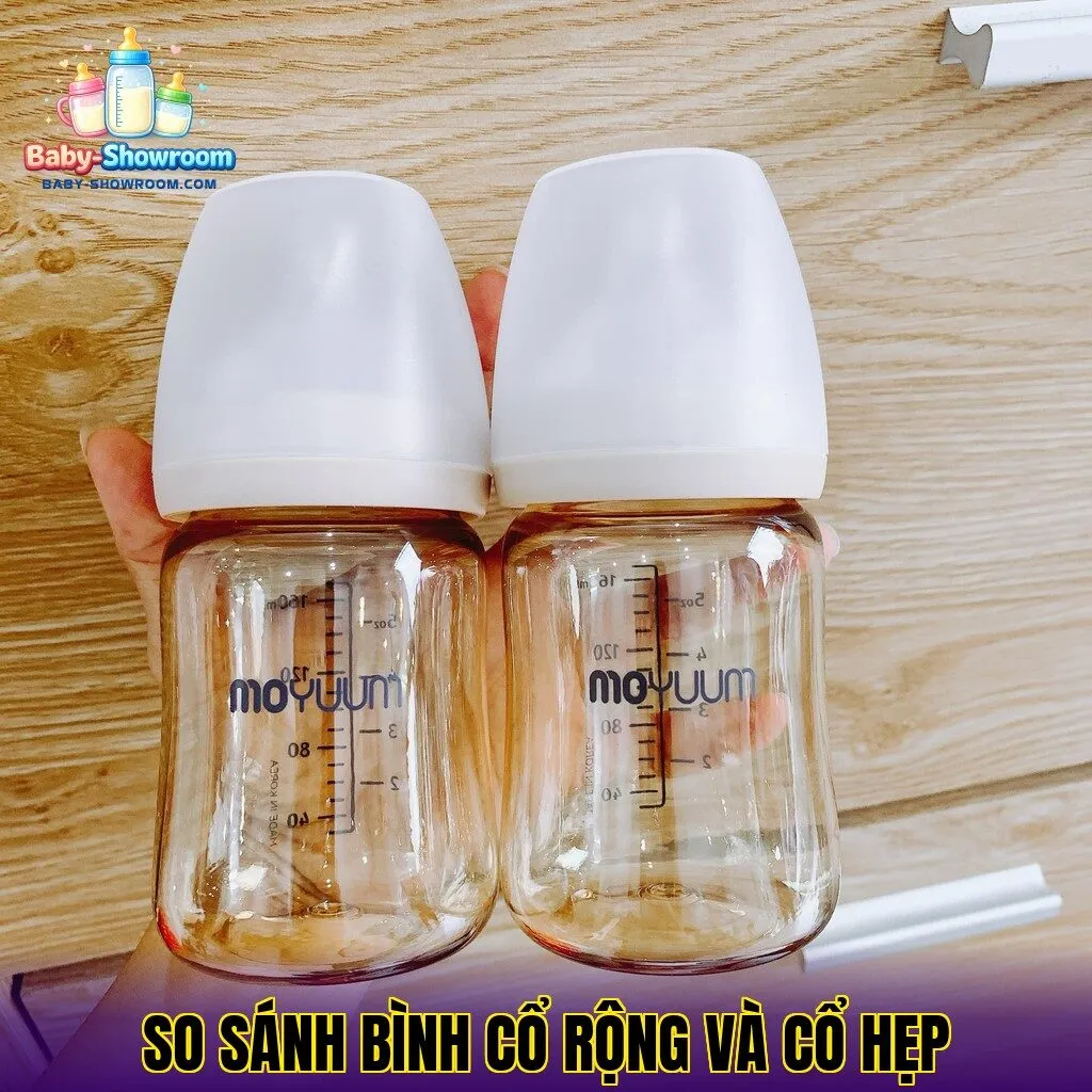 So sánh bình cổ rộng và cổ hẹp