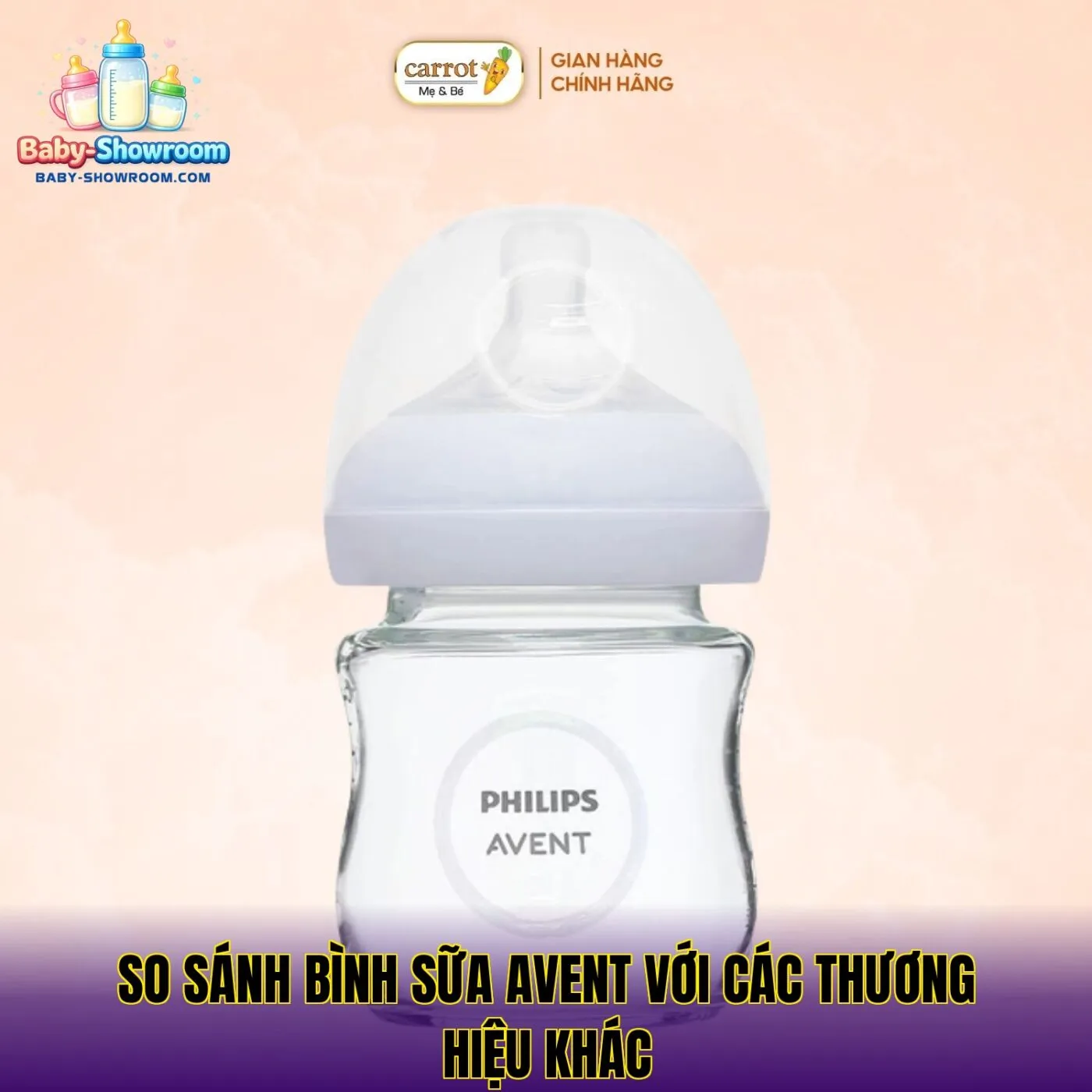 So sánh bình sữa Avent với các thương hiệu khác