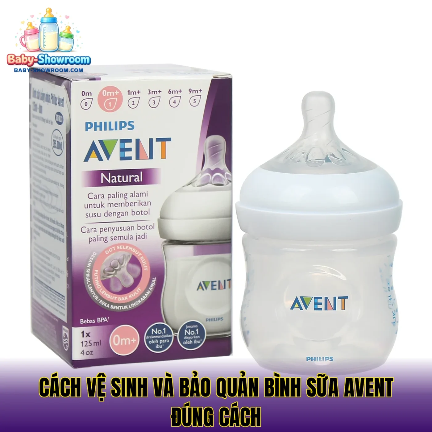 Cách vệ sinh và bảo quản bình sữa Avent đúng cách