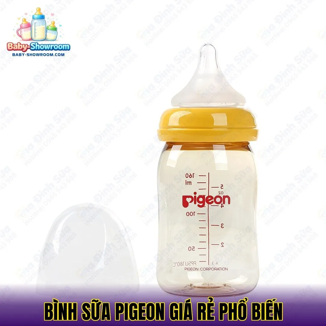 Bình sữa Pigeon giá rẻ phổ biến
