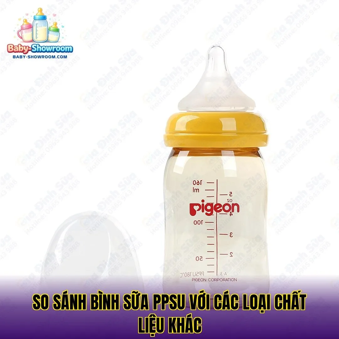 So sánh bình sữa PPSU với các loại chất liệu khác