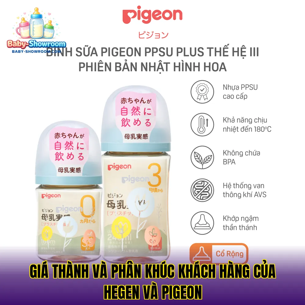Giá thành và phân khúc khách hàng của Hegen và Pigeon