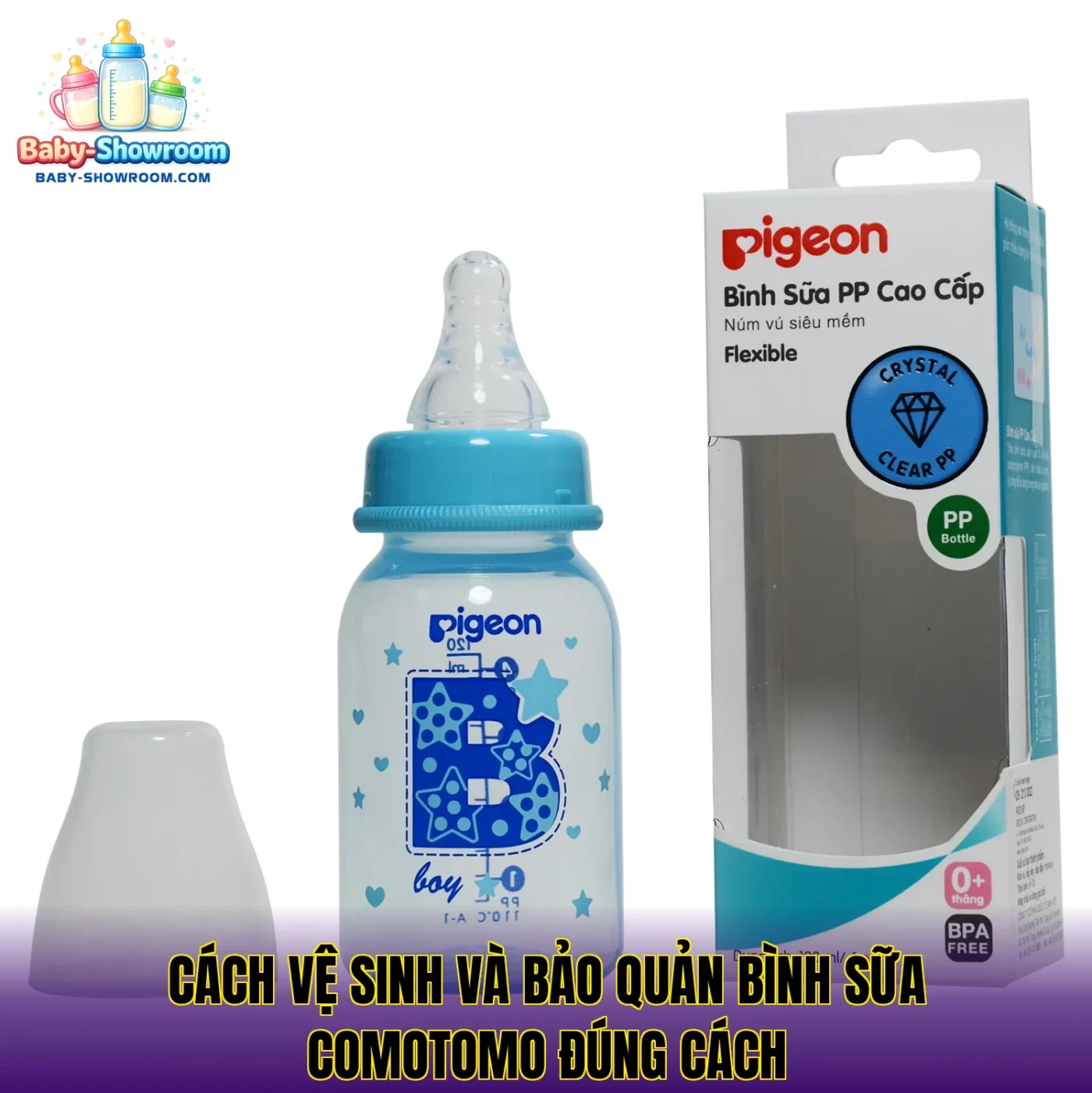 Cách vệ sinh và bảo quản bình sữa Comotomo đúng cách
