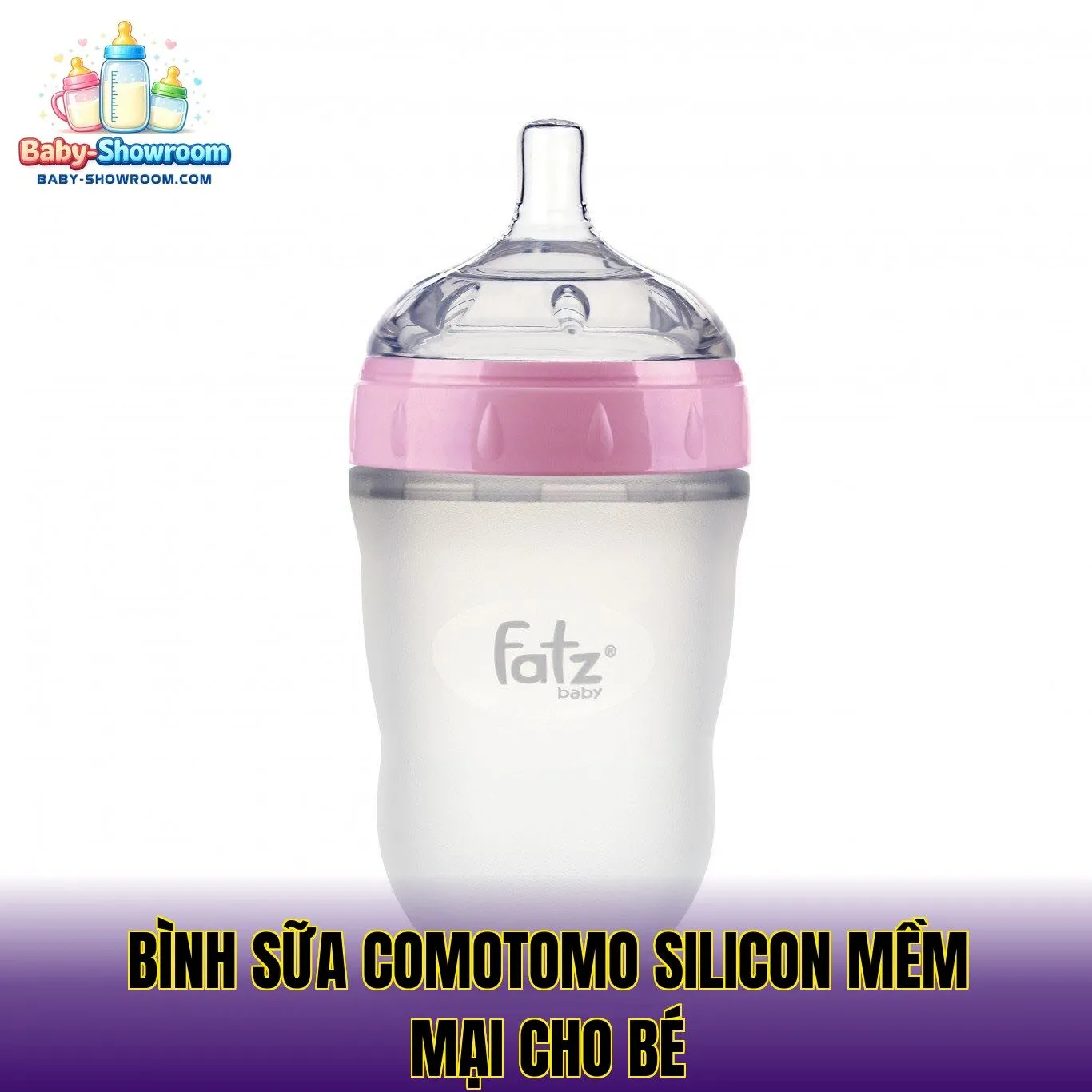 Bình sữa Comotomo silicon mềm mại cho bé