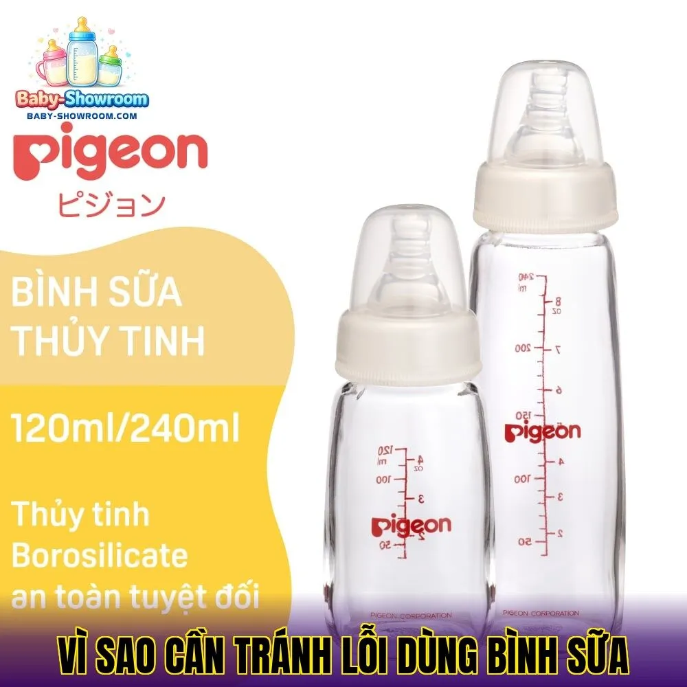 Vì sao cần tránh lỗi dùng bình sữa