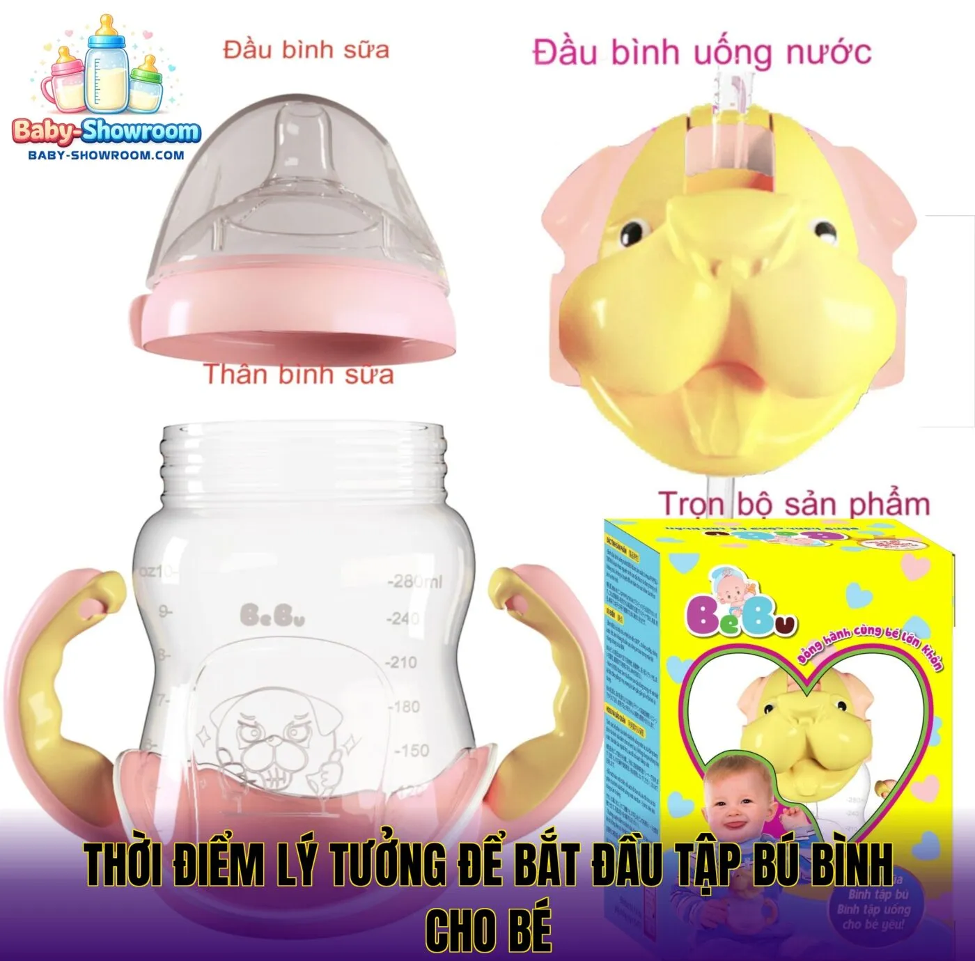 Thời điểm lý tưởng để bắt đầu tập bú bình cho bé