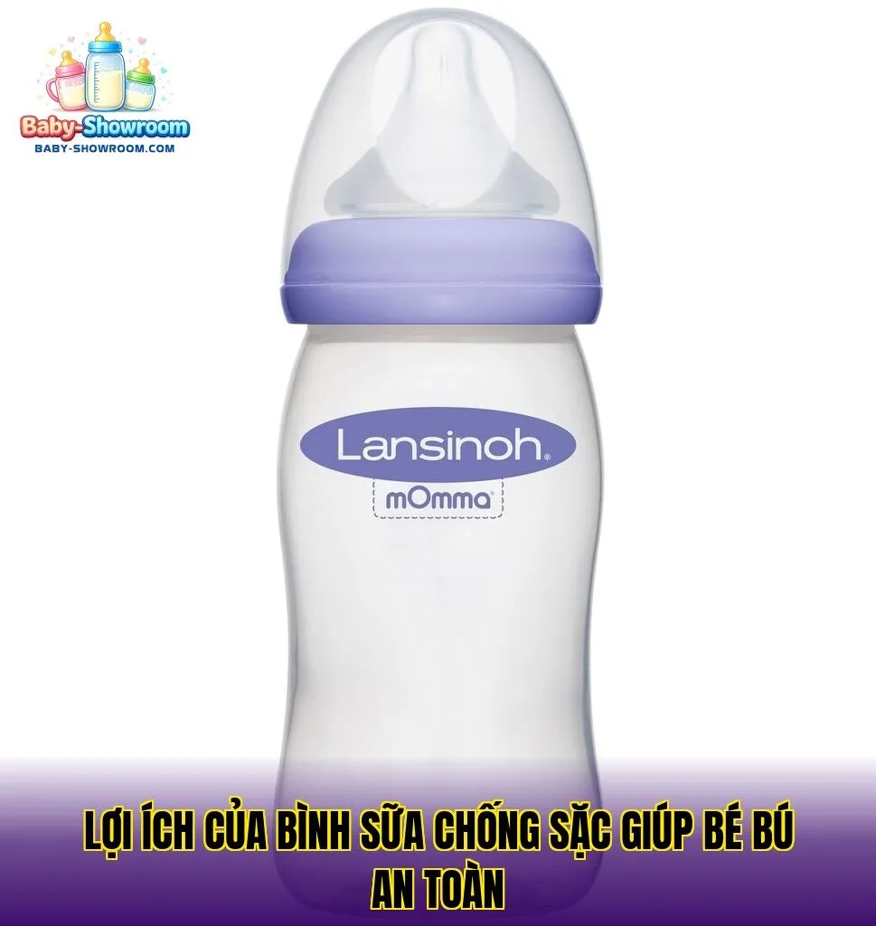 Lợi ích của bình sữa chống sặc giúp bé bú an toàn
