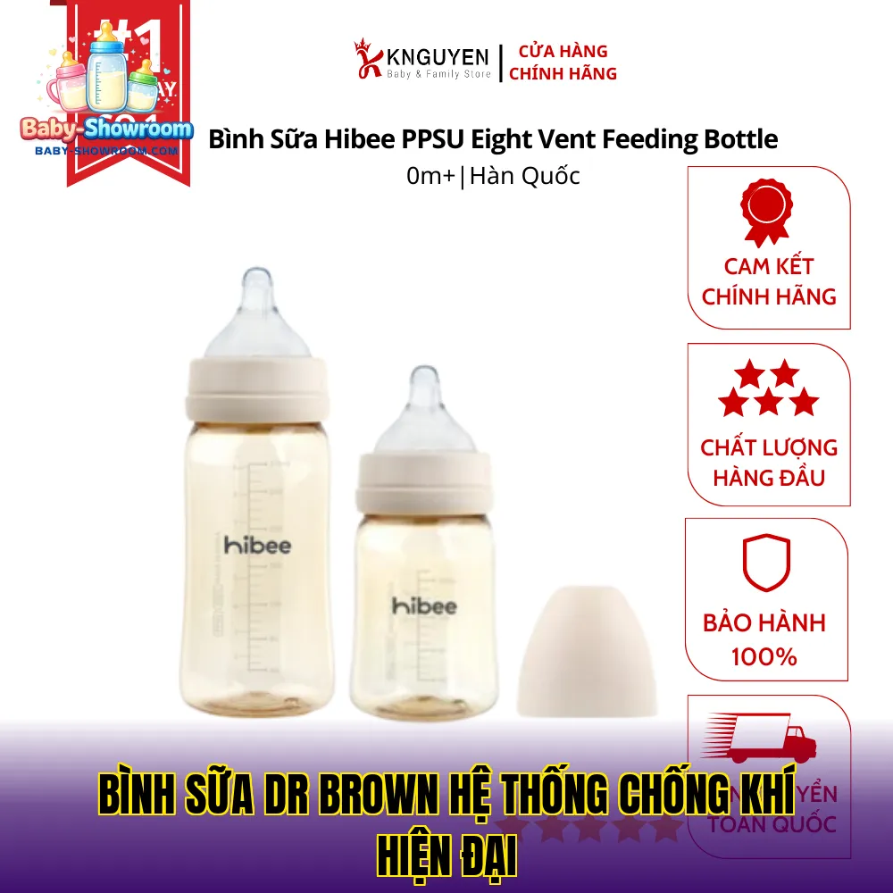 Bình sữa Dr Brown hệ thống chống khí hiện đại