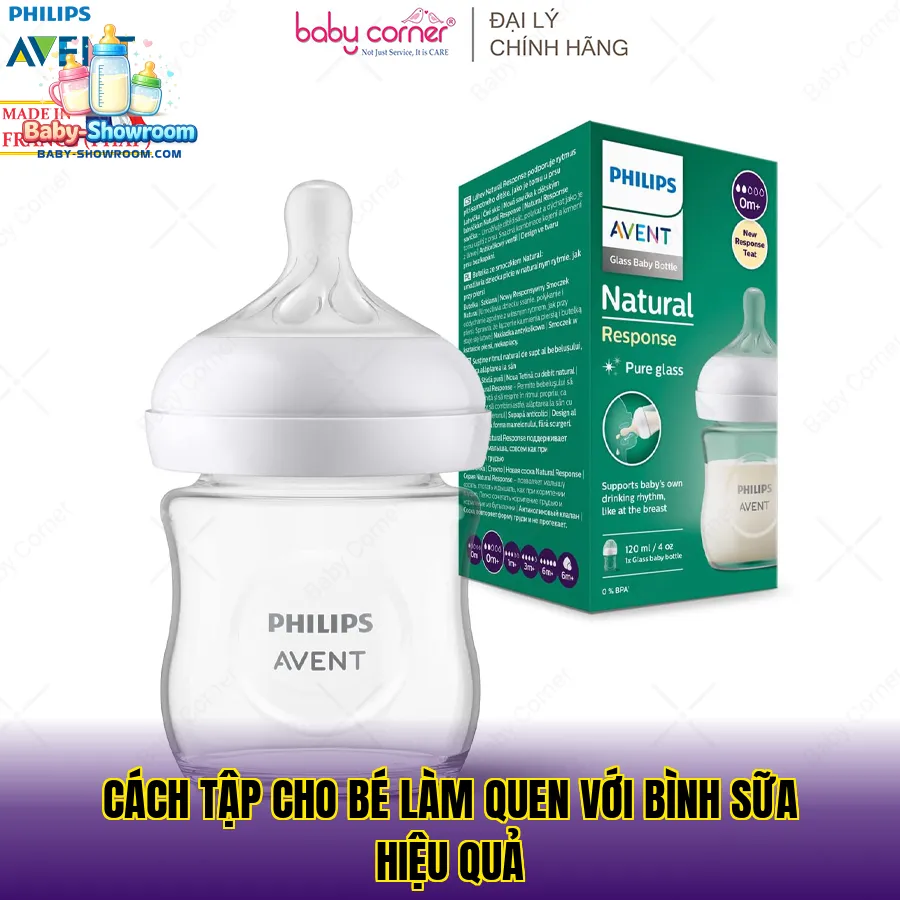 Cách tập cho bé làm quen với bình sữa hiệu quả