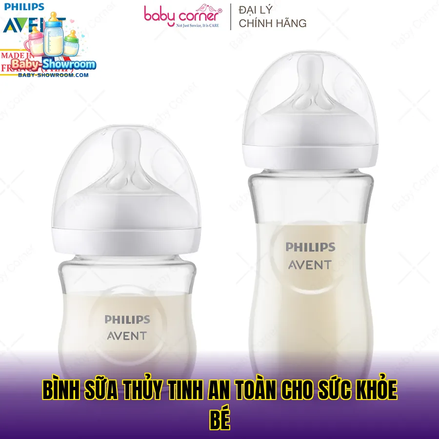 Bình sữa thủy tinh an toàn cho sức khỏe bé