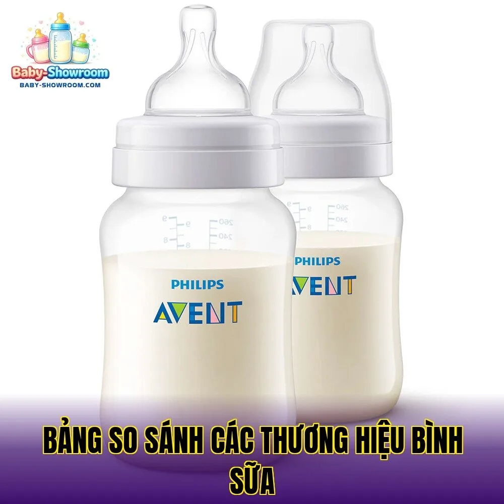 Bảng so sánh các thương hiệu bình sữa