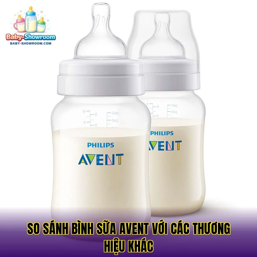 So sánh bình sữa Avent với các thương hiệu khác