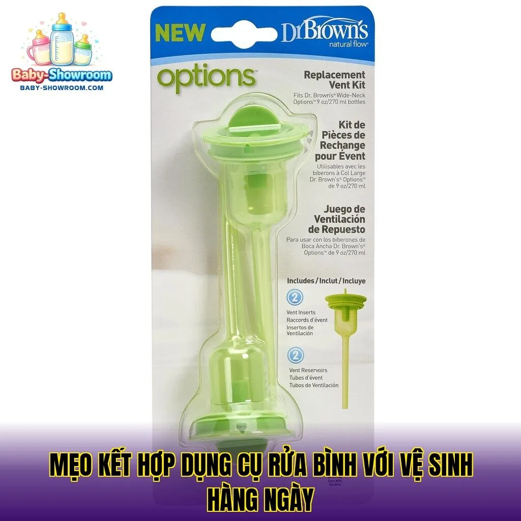 Mẹo kết hợp dụng cụ rửa bình với vệ sinh hàng ngày