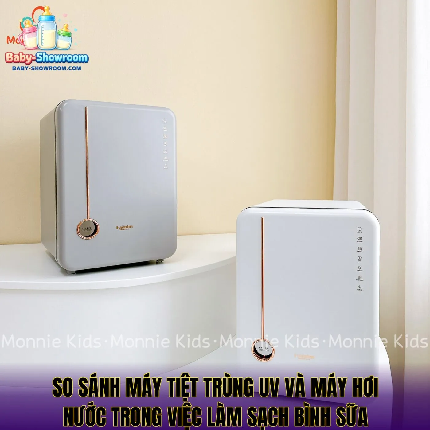 So sánh máy tiệt trùng UV và máy hơi nước trong việc làm sạch bình sữa