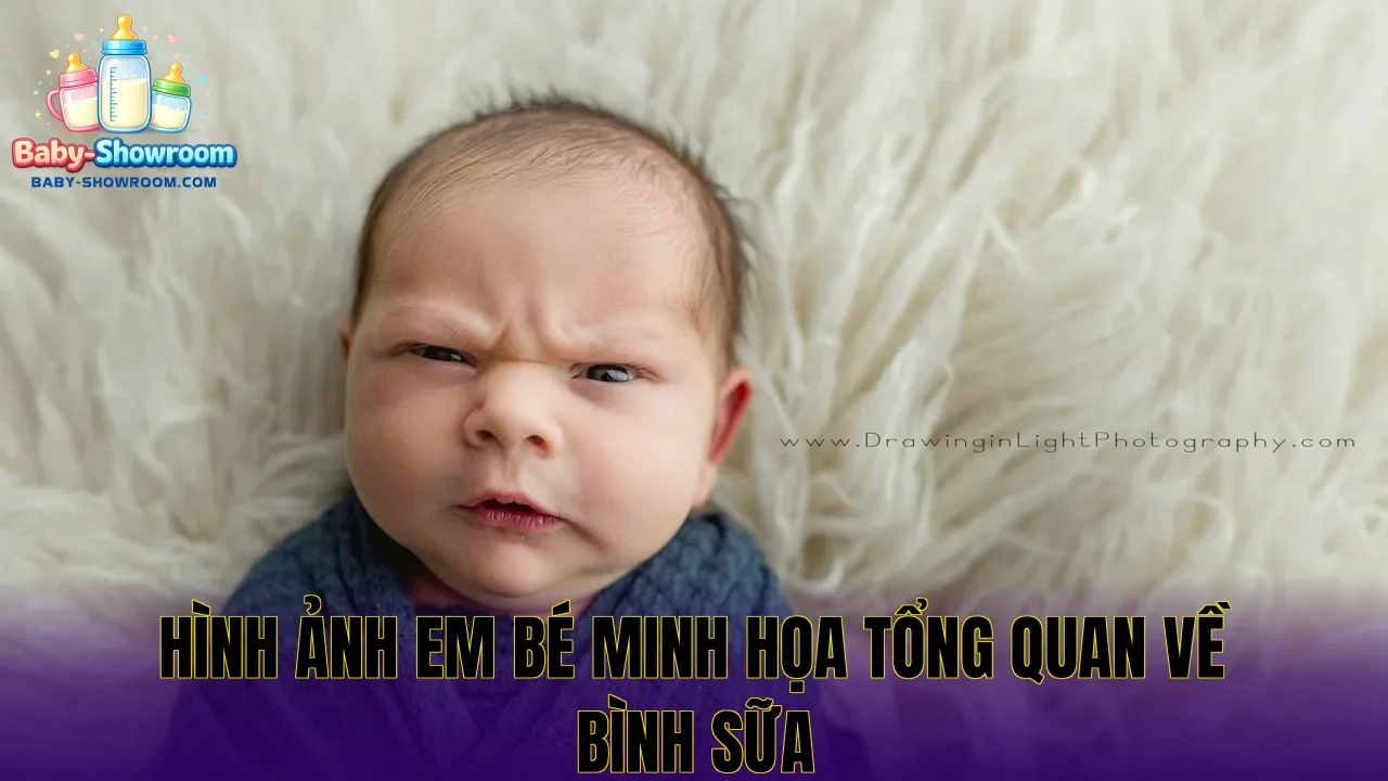 Hình ảnh em bé minh họa tổng quan về Bình Sữa