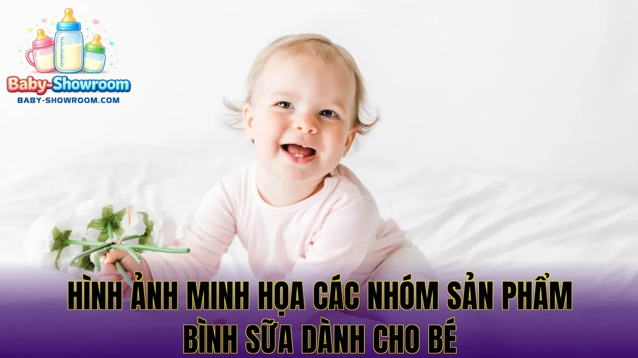 Hình ảnh minh họa các nhóm sản phẩm bình sữa dành cho bé