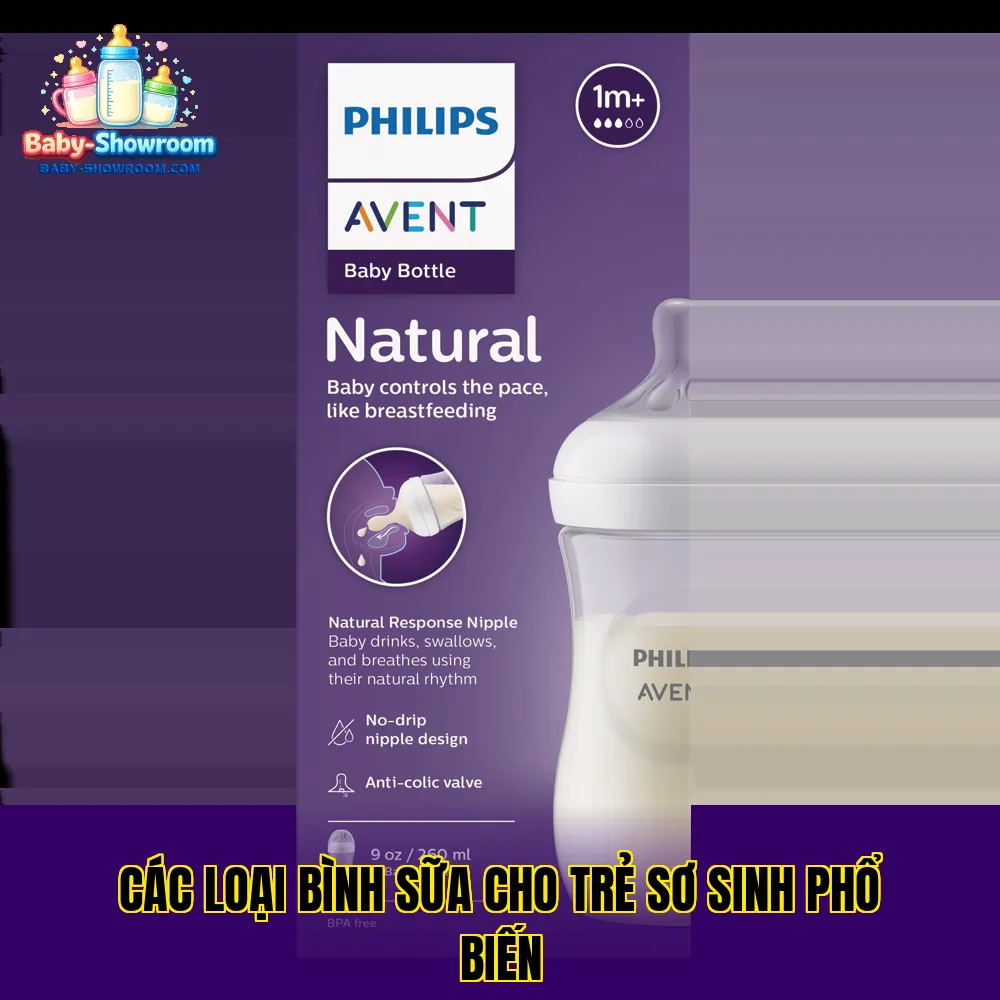 Các loại bình sữa cho trẻ sơ sinh phổ biến