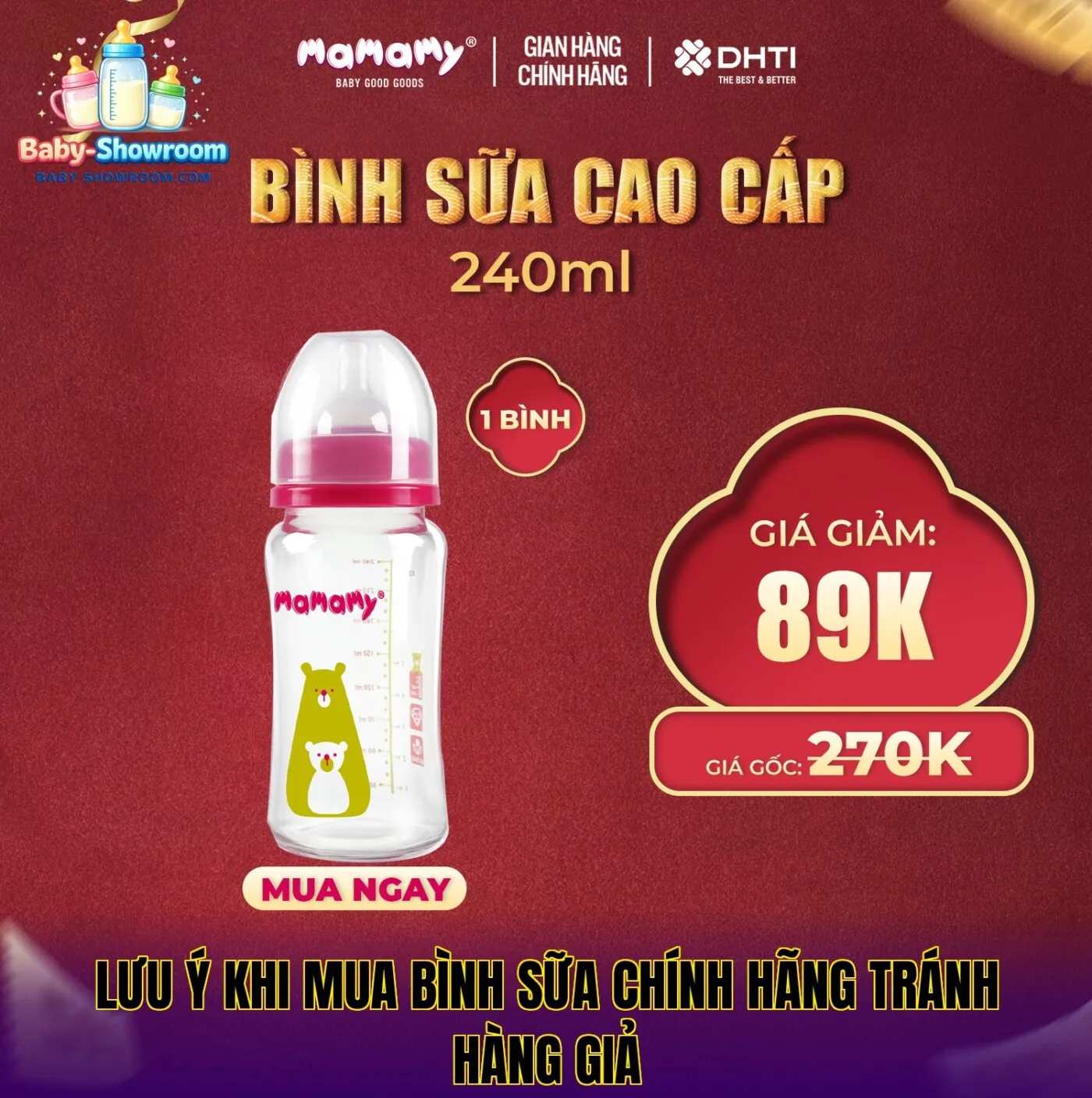 Lưu ý khi mua bình sữa chính hãng tránh hàng giả