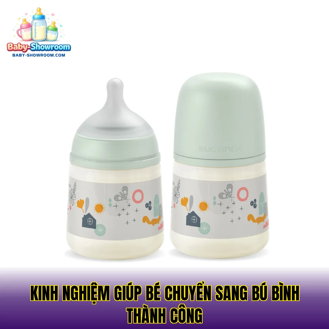 Kinh nghiệm giúp bé chuyển sang bú bình thành công