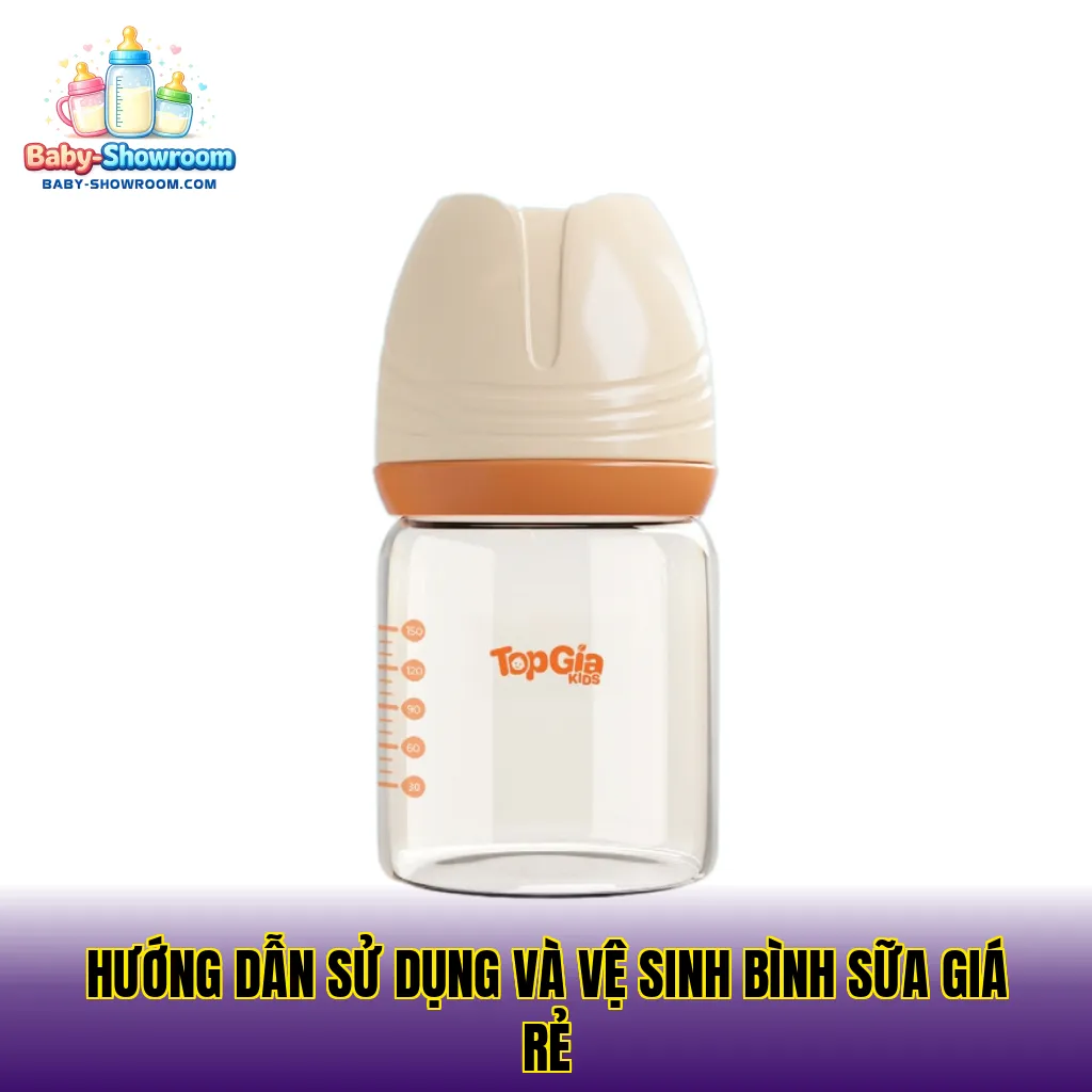 Hướng dẫn sử dụng và vệ sinh bình sữa giá rẻ