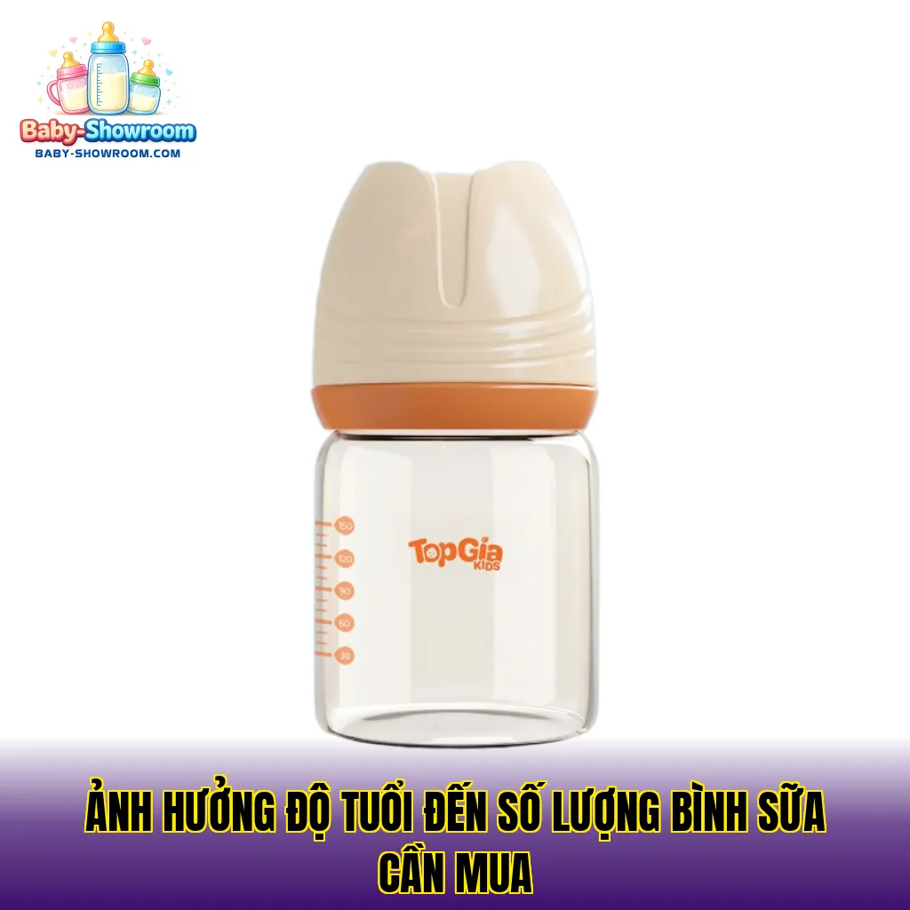 Ảnh hưởng độ tuổi đến số lượng bình sữa cần mua