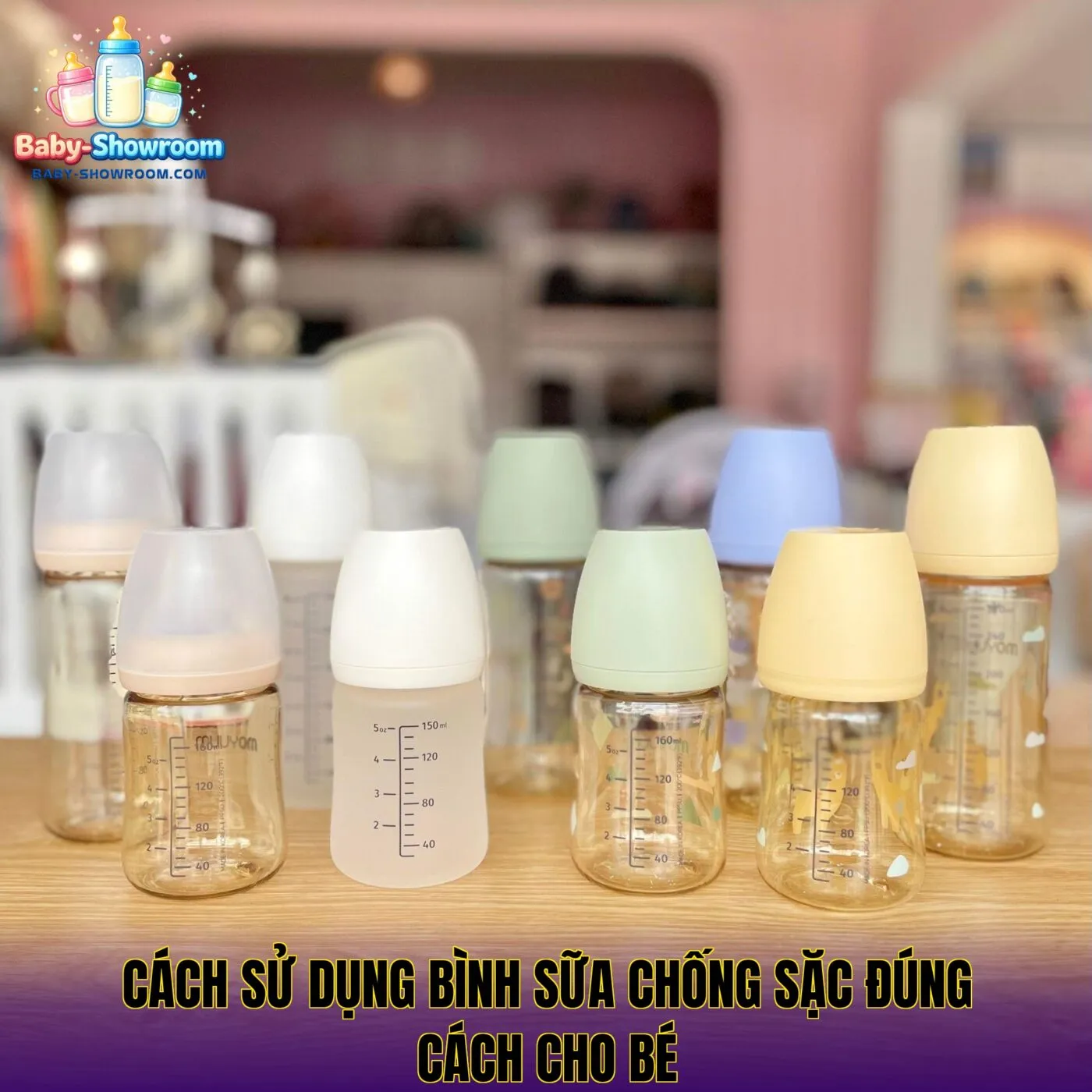 Cách sử dụng bình sữa chống sặc đúng cách cho bé