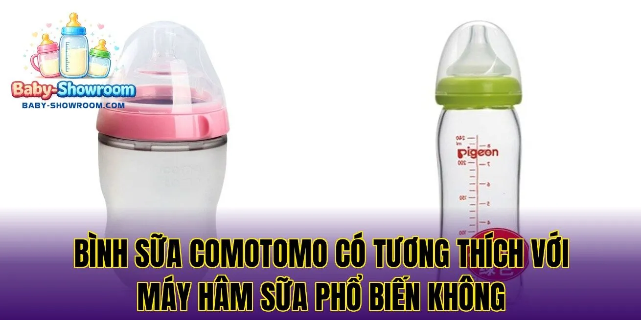 Bình sữa Comotomo có tương thích với máy hâm sữa phổ biến không