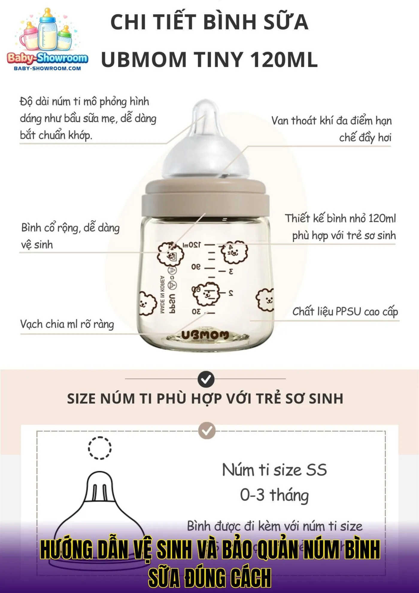 Hướng dẫn vệ sinh và bảo quản núm bình sữa đúng cách