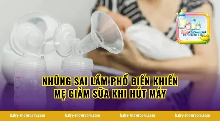 Những sai lầm phổ biến khiến mẹ giảm sữa khi hút máy